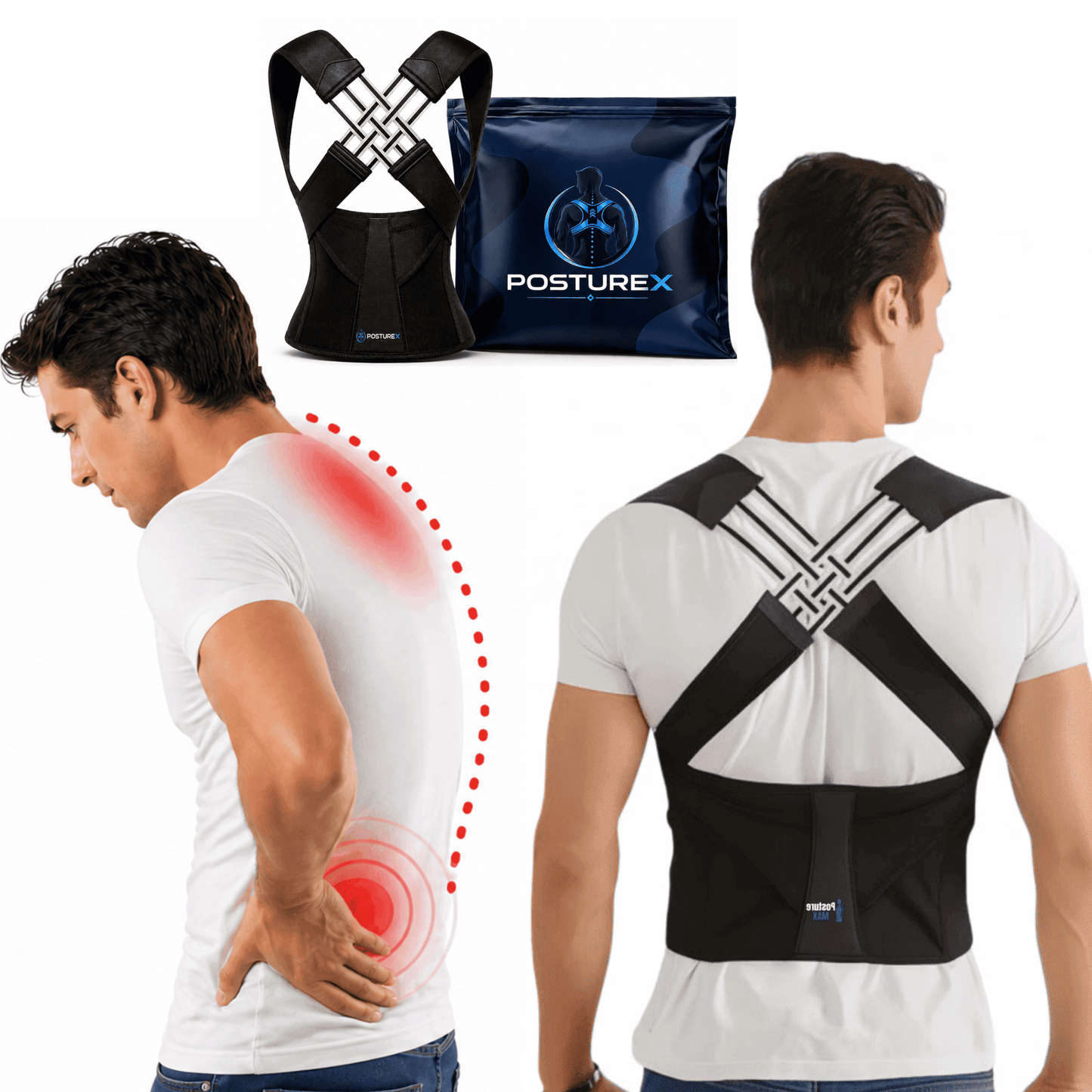 POSTUREX™ Corrector de Postura Inteligente.